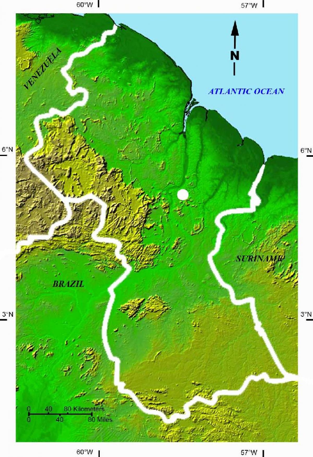 kat jeyografik nan kat jeyografik satelit nan Giyàn