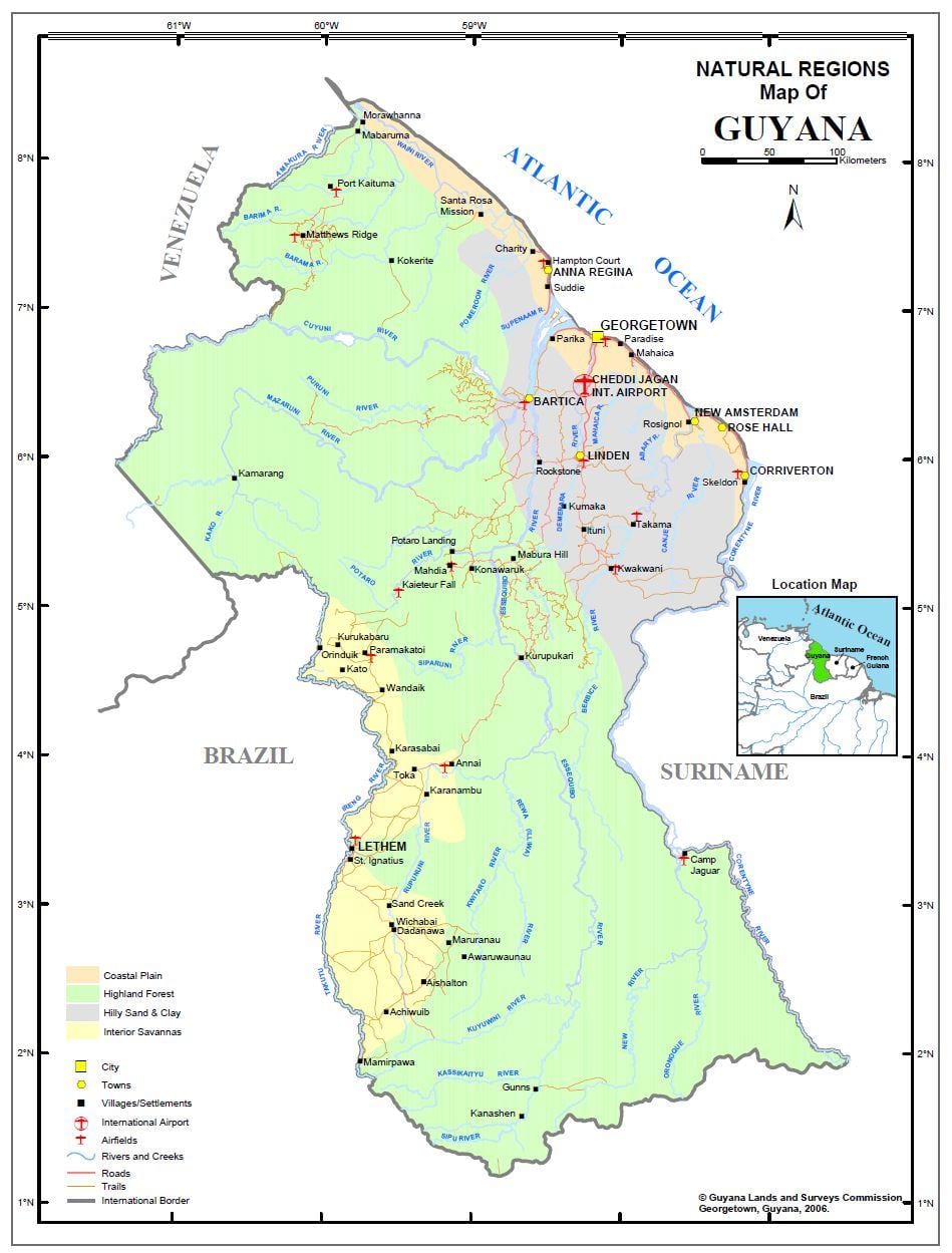 kat jeyografik nan Giyàn resous natirèl