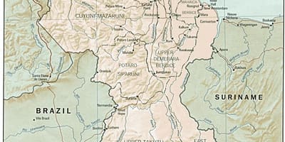Kat jeyografik nan Giyàn montre twa konte yo